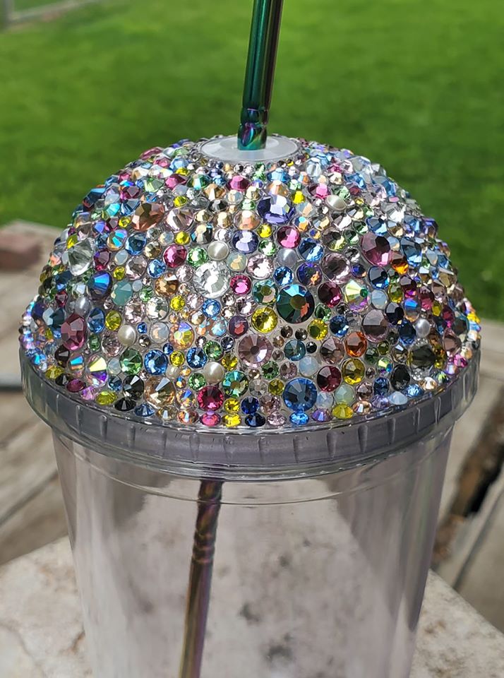 Rhinestoned Lid w/Cup – The Cup Corset