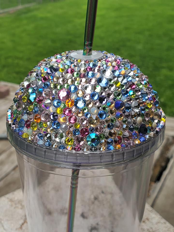 30 oz Ombré Stainless Steel Dome Lid Bling Cup - Back to the South Bling